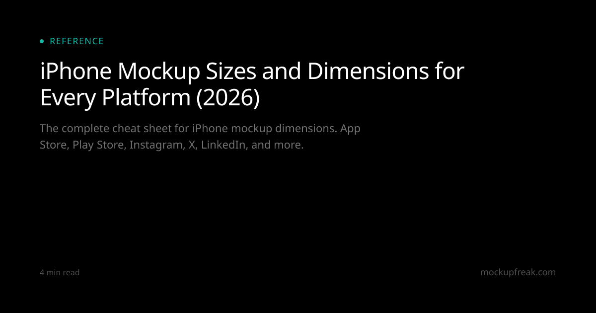 iPhone Mockup Sizes and Dimensions for Every Platform (2026) | Mockup ...